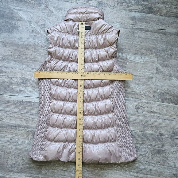 Calvin Klein Performance Womens M Premium Down Puffer Vest Pink Ribbed Sides - Picture 10 of 12